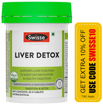 Swisse Ultiboost Liver Detox Tablet | For Healthy Digestion & Liver Care - Classic Derma