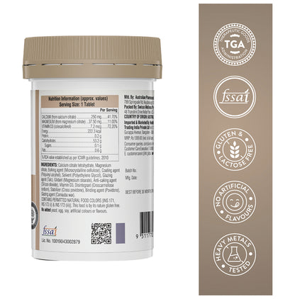 Swisse Ultiboost Magnesium, Calcium + D3 | Tablet for Muscles, Energy & Bone Health