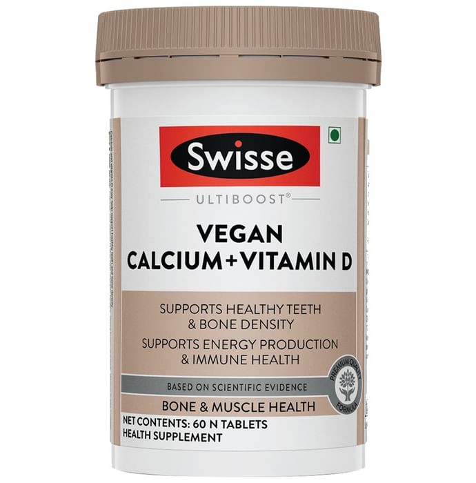 Swisse Ultiboost Vegan Calcium + Vitamin D | Tablet for Healthy Bones & Muscles - Classic Derma