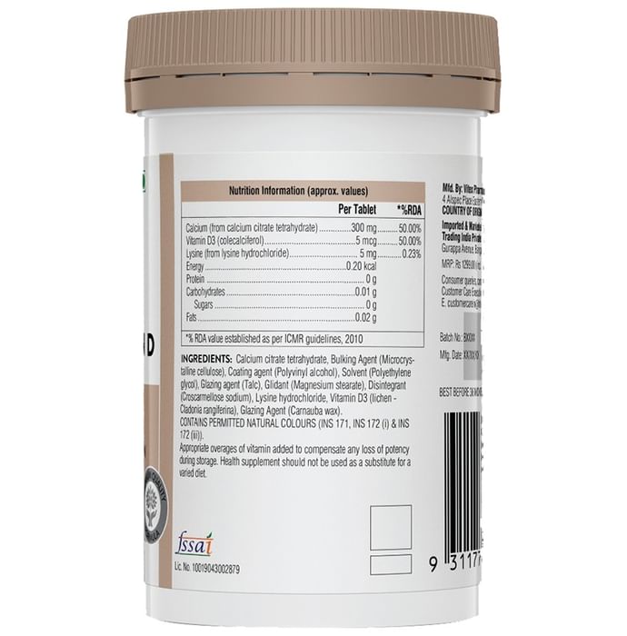 Swisse Ultiboost Vegan Calcium + Vitamin D | Tablet for Healthy Bones & Muscles