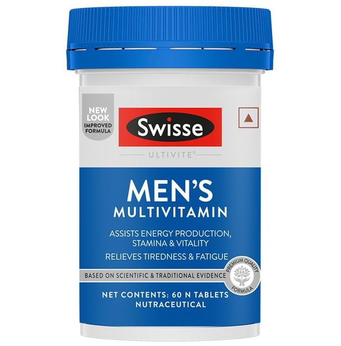Swisse Ultivite Men's Multivitamin for Energy, Stamina & Fatigue Reduction | Tablet - Classic Derma