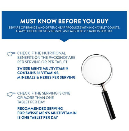 Swisse Ultivite Men's Multivitamin for Energy, Stamina & Fatigue Reduction | Tablet