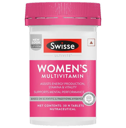 Swisse Ultivite Women's Multivitamin Tablet for Energy, Stamina & Fatigue Reduction - Classic Derma