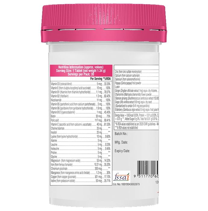 Swisse Ultivite Women's Multivitamin Tablet for Energy, Stamina & Fatigue Reduction