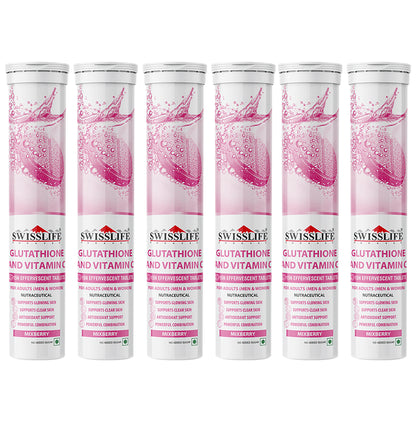 SWISSLIFE FOREVER Glutathione & Vitamin C Effervescent Tablets (15 Each) Mixberry No Sugar - Classic Derma