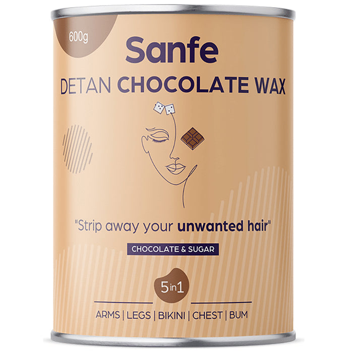 Sanfe Detan Chocolate Body Wax for Hair Removal - Classic Derma