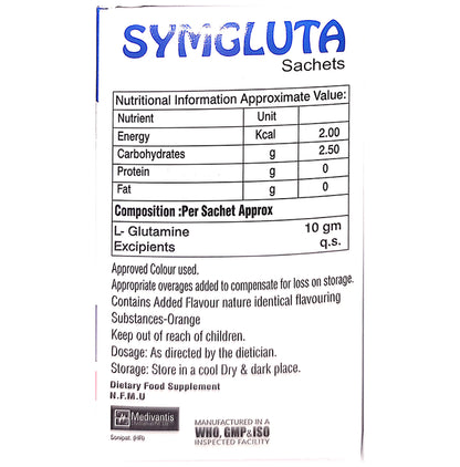 Symgluta L-Glutamine Sachet (15gm Each)