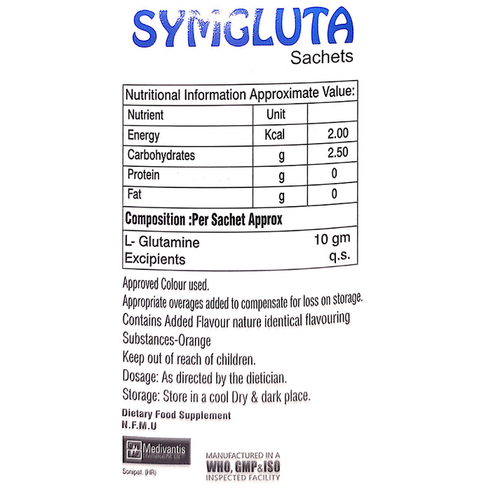 Symgluta L-Glutamine Sachet (15gm Each)