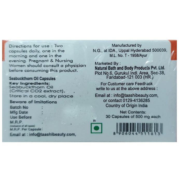 Taashi Unique Inner-Globeauty Capsule with Seabuckthorn Oil