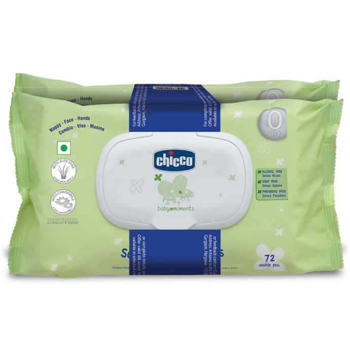 Chicco Soft Cleansing Wipes (72 Each) - Classic Derma