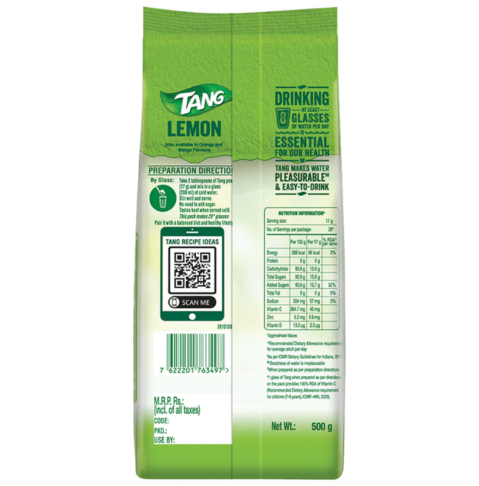 Tang Instant Drink Mix with 100% Vitamin C | Flavour Lemon