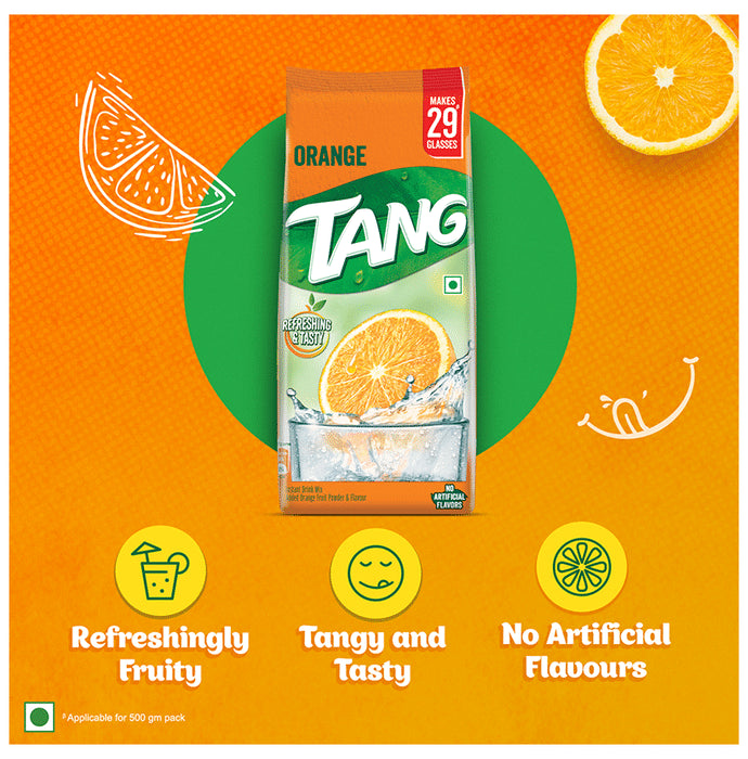 Tang Instant Drink Mix with 100% Vitamin C | Flavour Orange