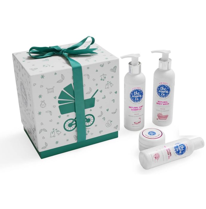 The Moms Co. Baby Essentials with Ribbon Gift Box - Classic Derma
