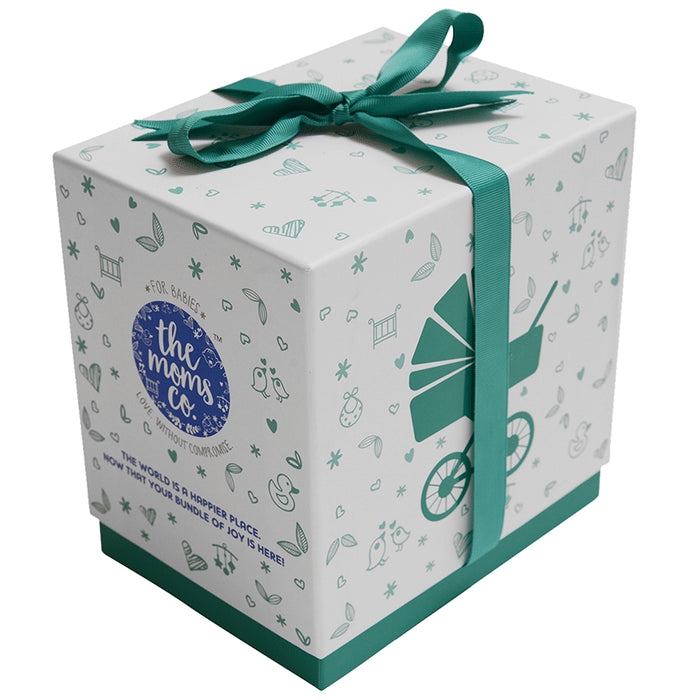 The Moms Co. Baby Must Have with Ribbon Gift Box (Natural Baby Shampoo, Natural Baby Wash, Natural Massage Oil, Natural Diaper Rash Cream) - Classic Derma