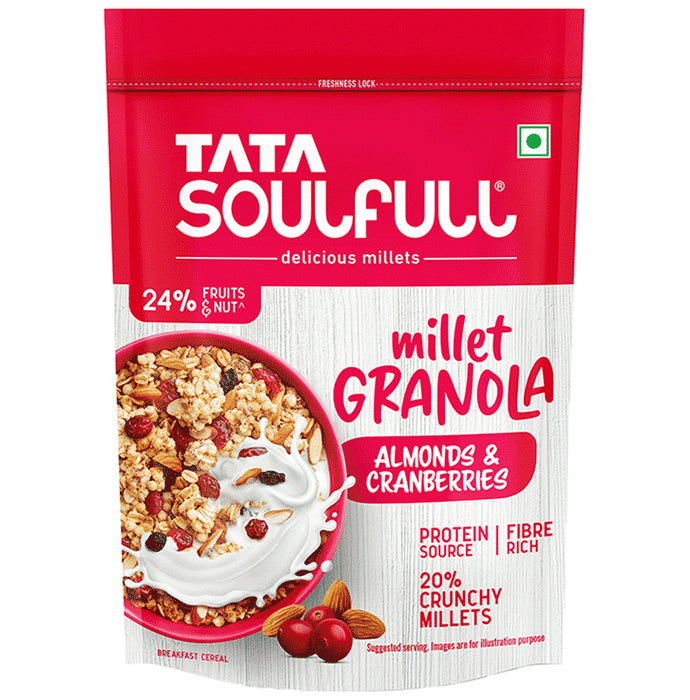 Tata Soulfull Delicious Millet Granola Almonds and Cranberries - Classic Derma