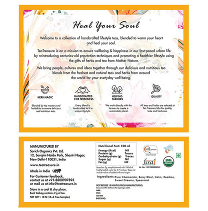 Tea Treasure USDA Organic Caffeine-Free Collection