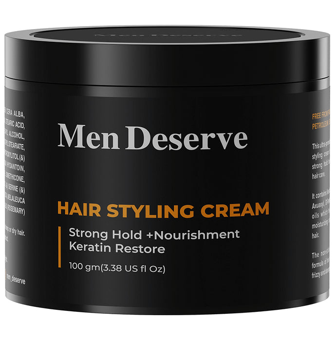 Men Deserve Hair Styling Cream Strong Hold - Classic Derma