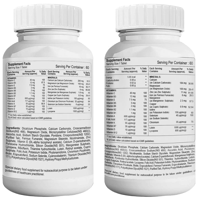 Men & Women Multivitamin Combo of HealthVit Cenvitan Men 60 Tablet and HealthVit Cenvitan Women 60 Tablet