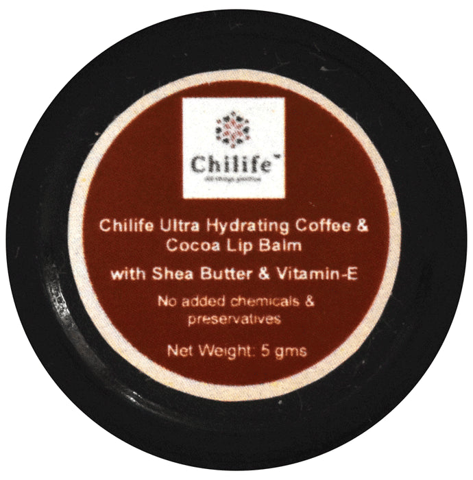Chilife Ultra Hydrating Coffee & Cocoa Lip Balm with Shea Butter & Vitamin E - Classic Derma