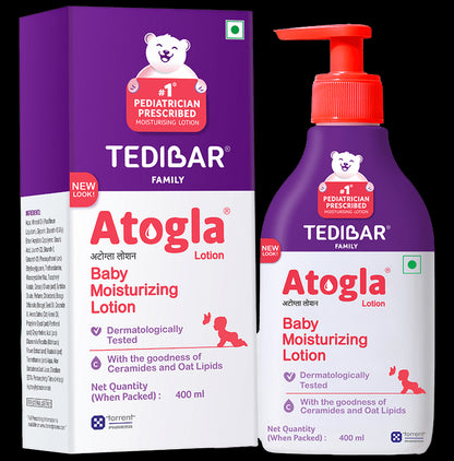 Tedibar Tedibar Atogla Baby Moisturizing Lotion with Ceramides & Oat Lipids | Derma Care | Paraben-Free | Dermatologically Tested - Classic Derma