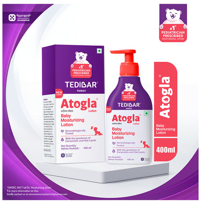 Tedibar Tedibar Atogla Baby Moisturizing Lotion with Ceramides & Oat Lipids | Derma Care | Paraben-Free | Dermatologically Tested