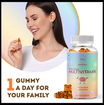 Tefety DHA Enriched Multivitamin Gummies Orange