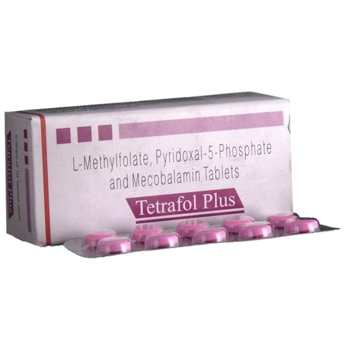 Tetrafol Plus L Methylfolate, Pyridoxal 5 Phosphate & Mecobalamin Tablet