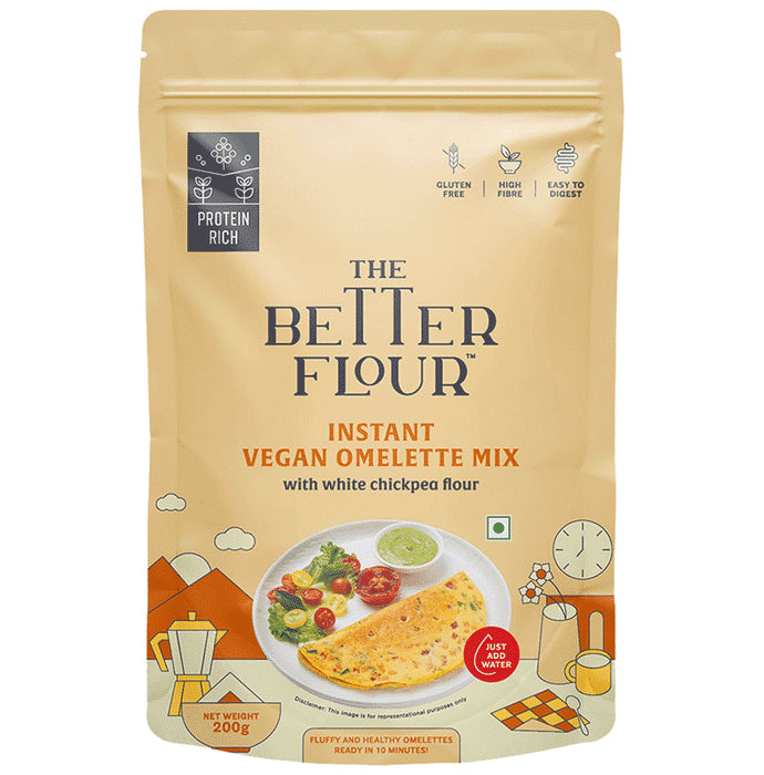 The Better Flour Instant Vegan Chilla or Omelette Mix, Plant Based Protein Rich Chilla - Classic Derma