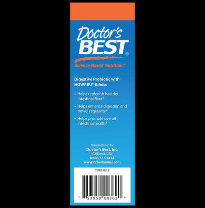 Doctor's Best Digestive Probiotic 20 Billion with Howaru Veggie Caps