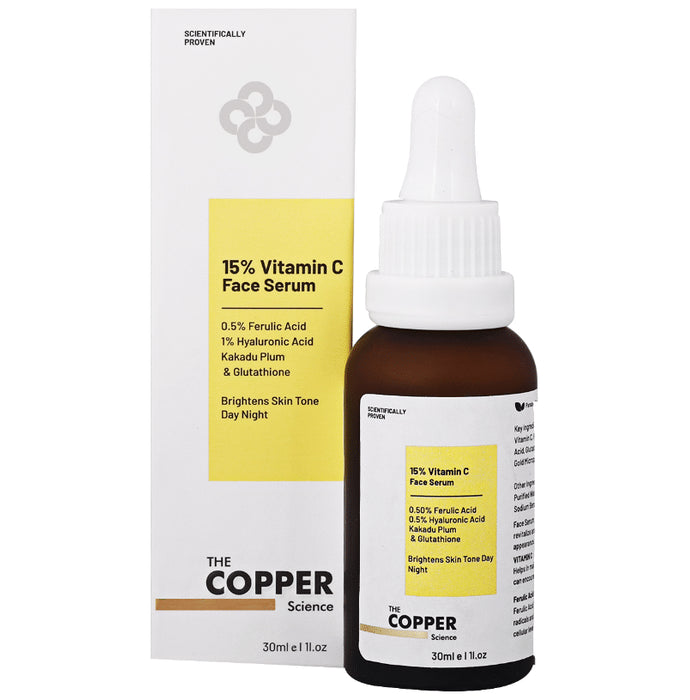 The Copper Science 15% Vitamin C Face Serum - Classic Derma