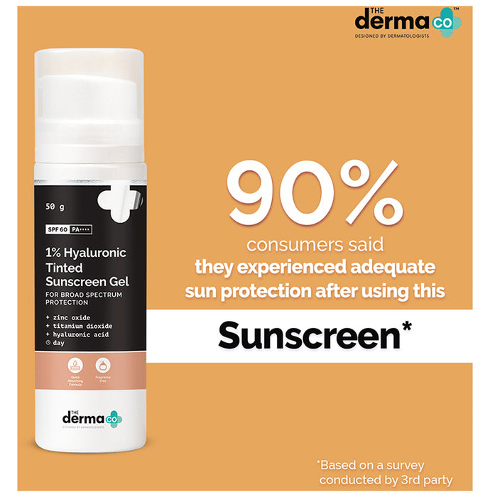 The Derma Co 1% Hyaluronic Tinted Sunscreen SPF 60 PA++++