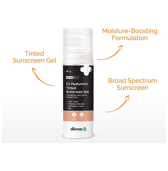 The Derma Co 1% Hyaluronic Tinted Sunscreen SPF 60 PA++++