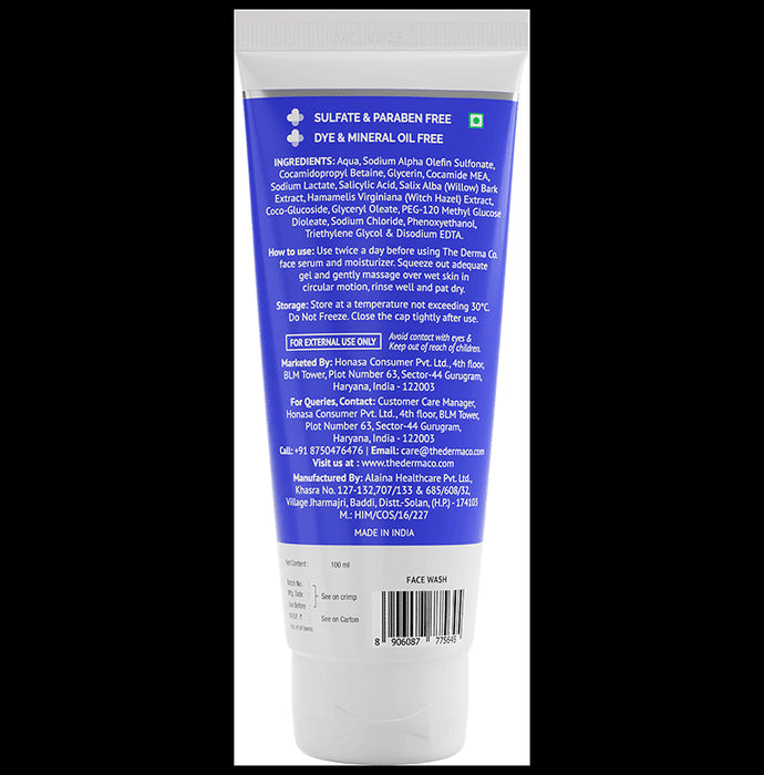 The Derma Co 1% Salicylic Acid Day & Night Face Wash Gel | Face Care Product for Active Acne