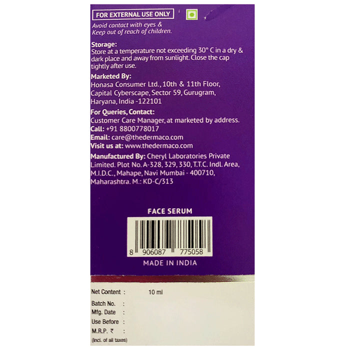 The Derma Co 10% Niacinamide Face Serum with Zinc & Vitamin B3 | For Acne Marks