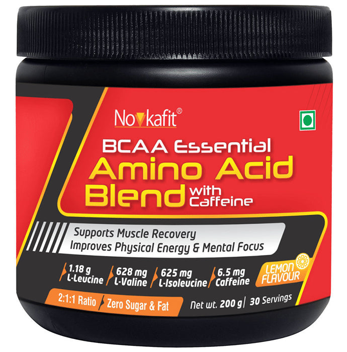 Novkafit BCAA Essential Amino Acid Blend with Caffeine Lemon - Classic Derma