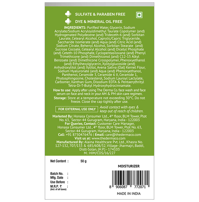 The Derma Co Ceramide+HA (Hyaluronic Acid) Intense Face Moisturizer | For Dry Skin