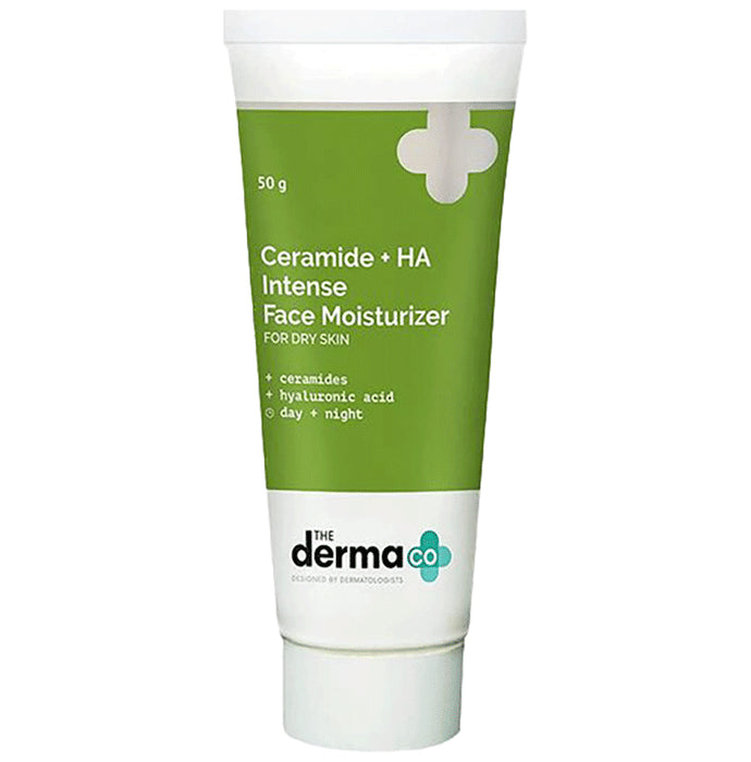 The Derma Co Ceramide+HA (Hyaluronic Acid) Intense Face Moisturizer | For Dry Skin