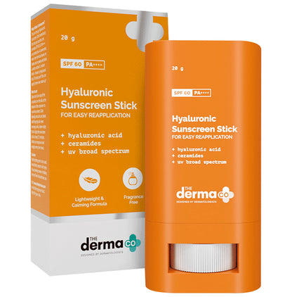 The Derma Co Hyaluronic Sunscreen Stick SPF 60 PA++++ - Classic Derma