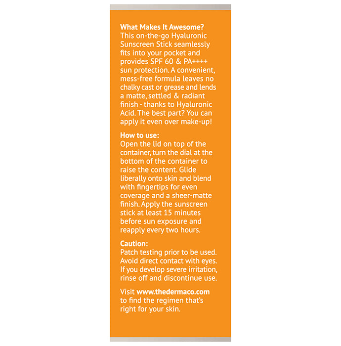 The Derma Co Hyaluronic Sunscreen Stick SPF 60 PA++++
