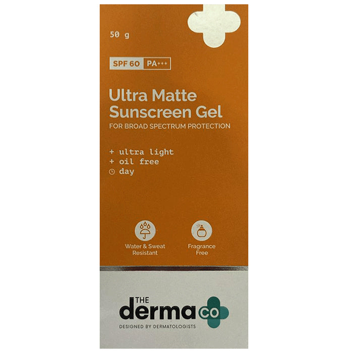 The Derma Co Ultra Matte Sunscreen Gel SPF 60 PA+++ | Oil-Free - Classic Derma