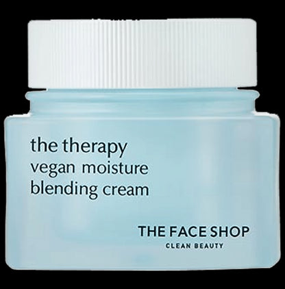 The Face Shop The Therapy Vegan Moisture Blending Cream With 48Hr Hydration, Lightweight Gel & Cream Based Hydration Moisturizer - Classic Derma