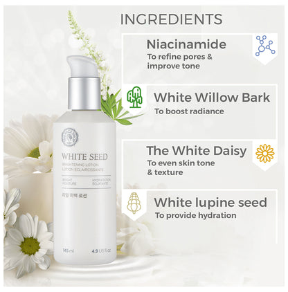 The Face Shop White Seed Brightening Face Lotion With Niacinamide & Vitamin B, Daily Face Moisturizer For Dark Spots, Dullness & Acne Scars
