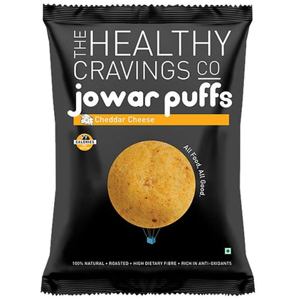 The Healthy Cravings Co Roasted Jowar Puffs (25gm Each) Cheddar Cheese - Classic Derma