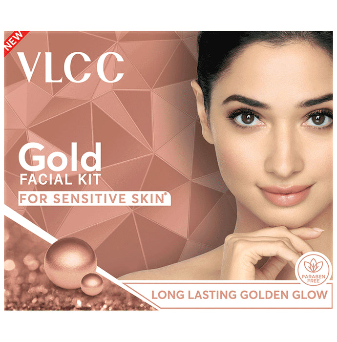 VLCC Gold Facial Kit for Sensitive Skin - Classic Derma