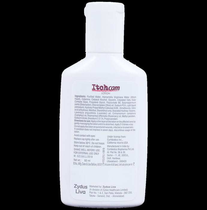 Itchcam Lotion with Calamine, Aloe Vera & Paraffin | Topical Formulation for Itchy Skin
