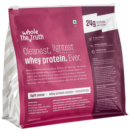 The Whole Truth Protein for Everyone Powder 24gm Protein Per Scoop Light Cocoa - Classic Derma