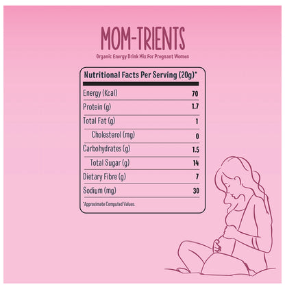 Timios Mom-Trients Organic Energy Drink Mix for Pregnant Women (20gm Each) Strawberry