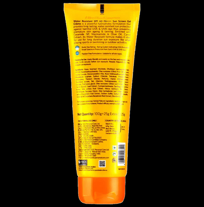 VLCC Natural Science Water Resistant Sun Screen Gel Cream (100gm Each) SPF 60 PA+++