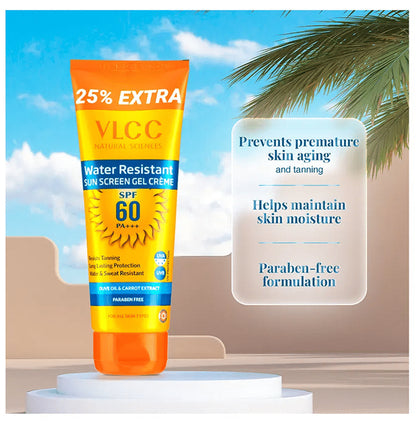 VLCC Natural Science Water Resistant Sun Screen Gel Cream (100gm Each) SPF 60 PA+++