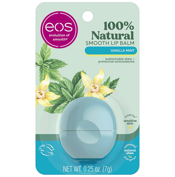 EOS 100% Natural Smooth Lip Balm Vanilla Mint - Classic Derma